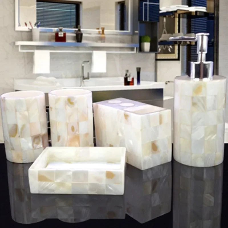 Natural Shell Bathroom Set