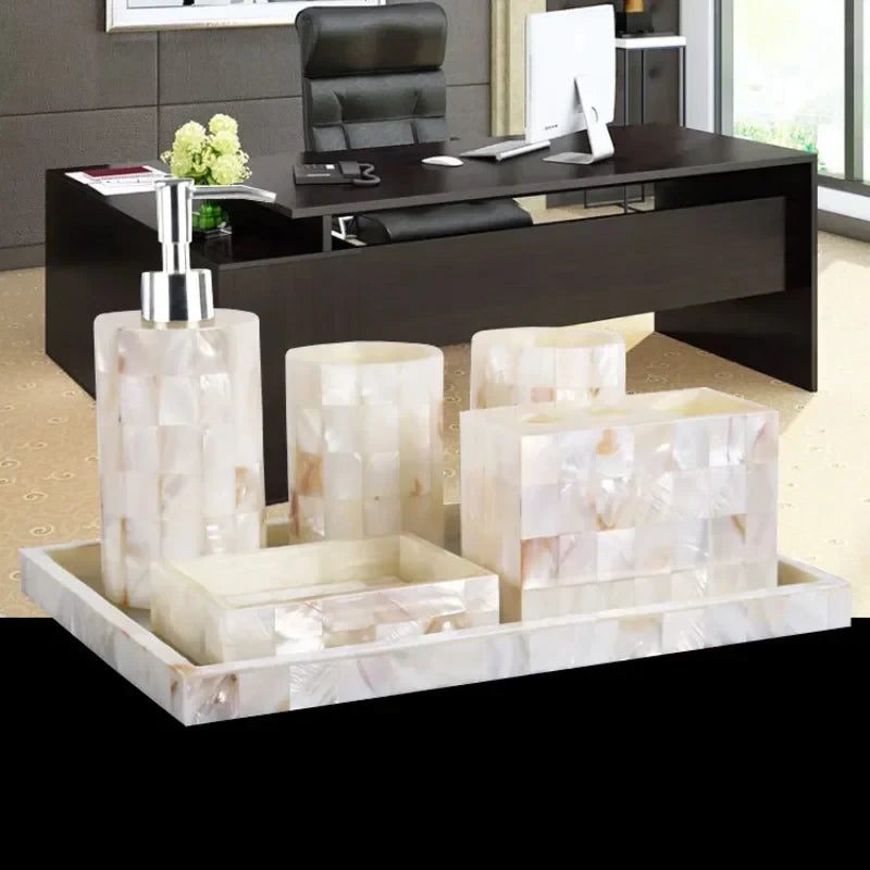 Natural Shell Bathroom Set