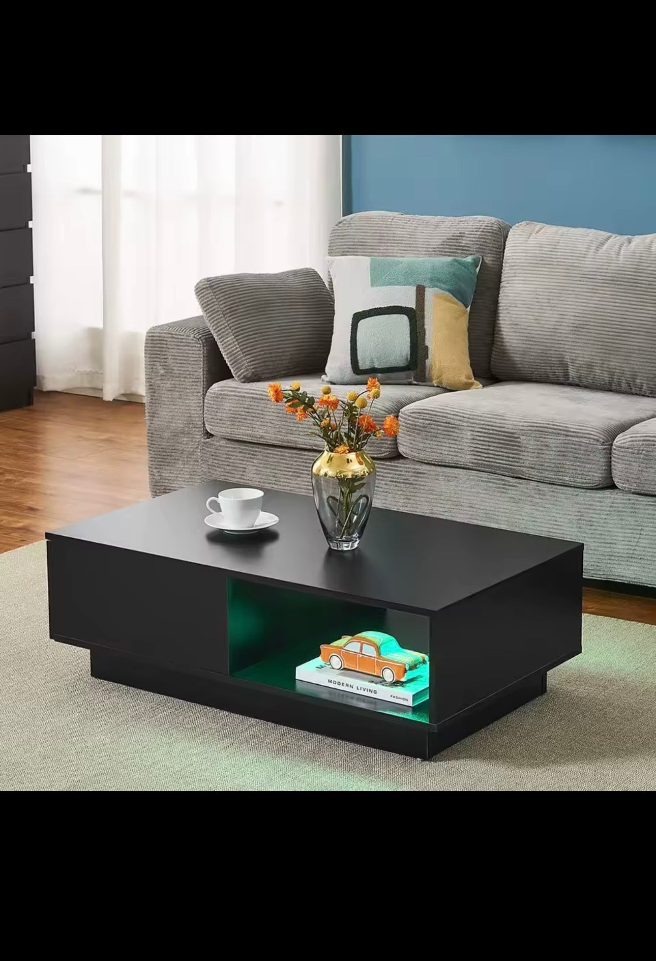 Black Coffee Table With A Oil/Wax Burner Bundle
