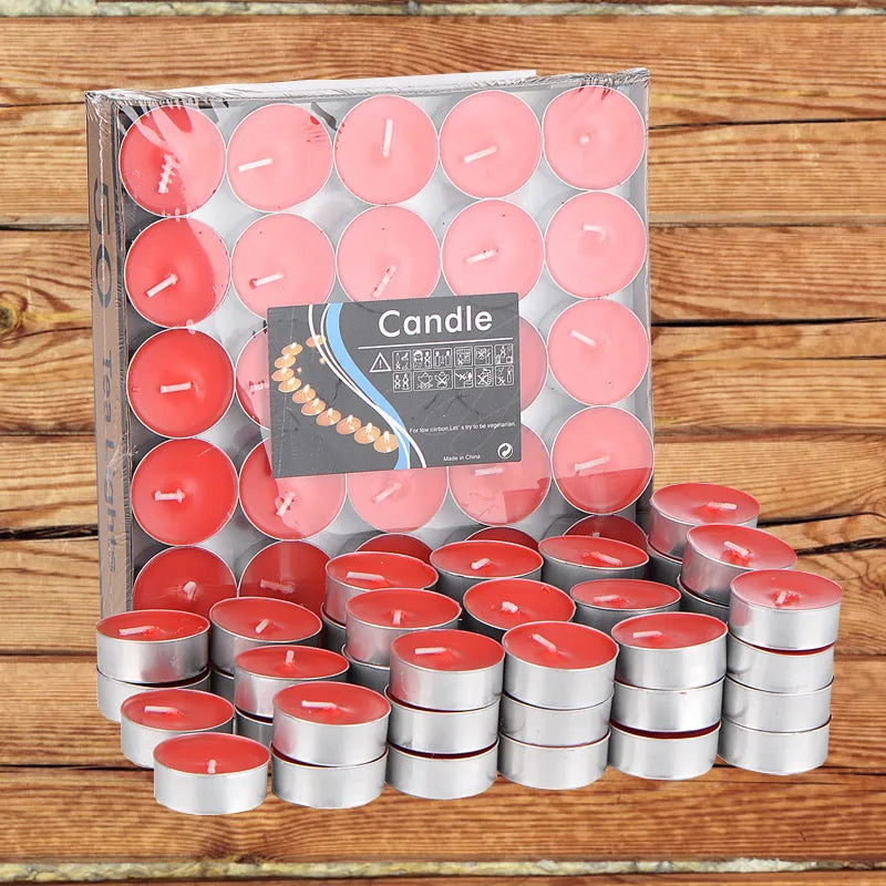 Romantic Glow Tea Lights Set (50 Pack)