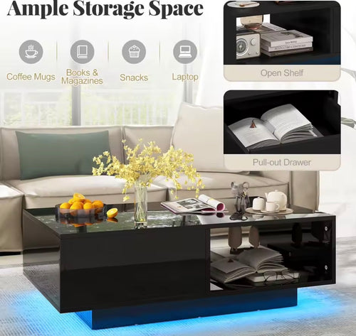 Black Coffee Table With A Oil/Wax Burner Bundle