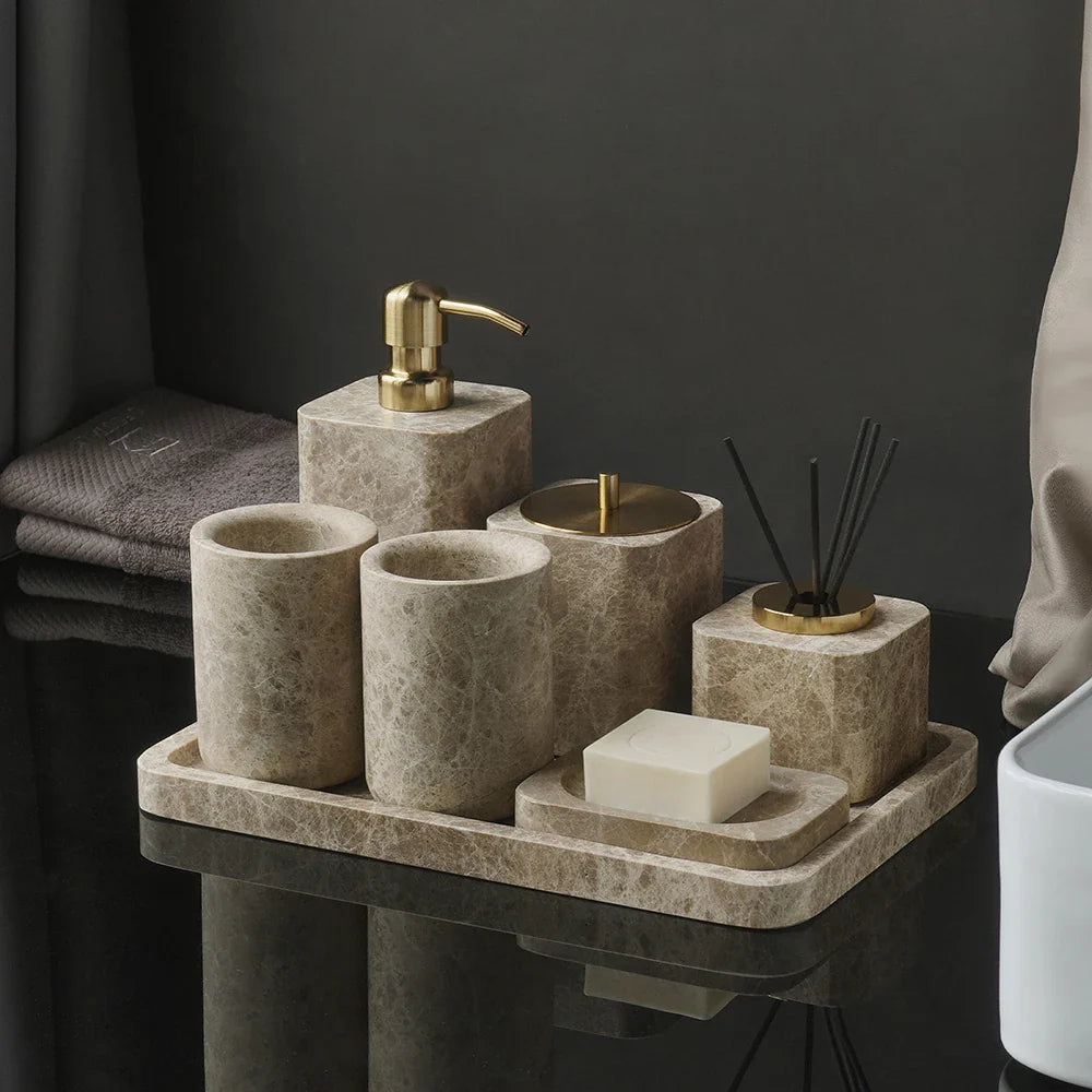 Elegant Marble Bathroom Set