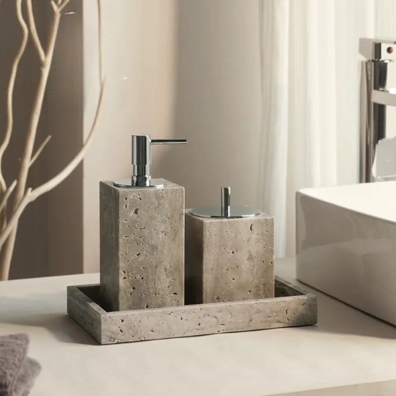 Elegant Stone Bathroom Set