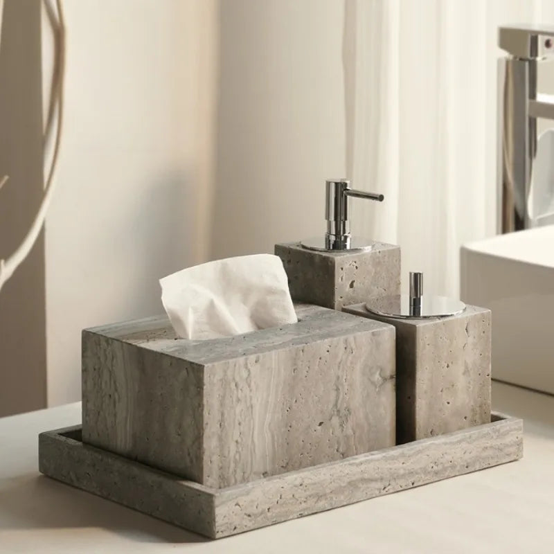 Elegant Stone Bathroom Set