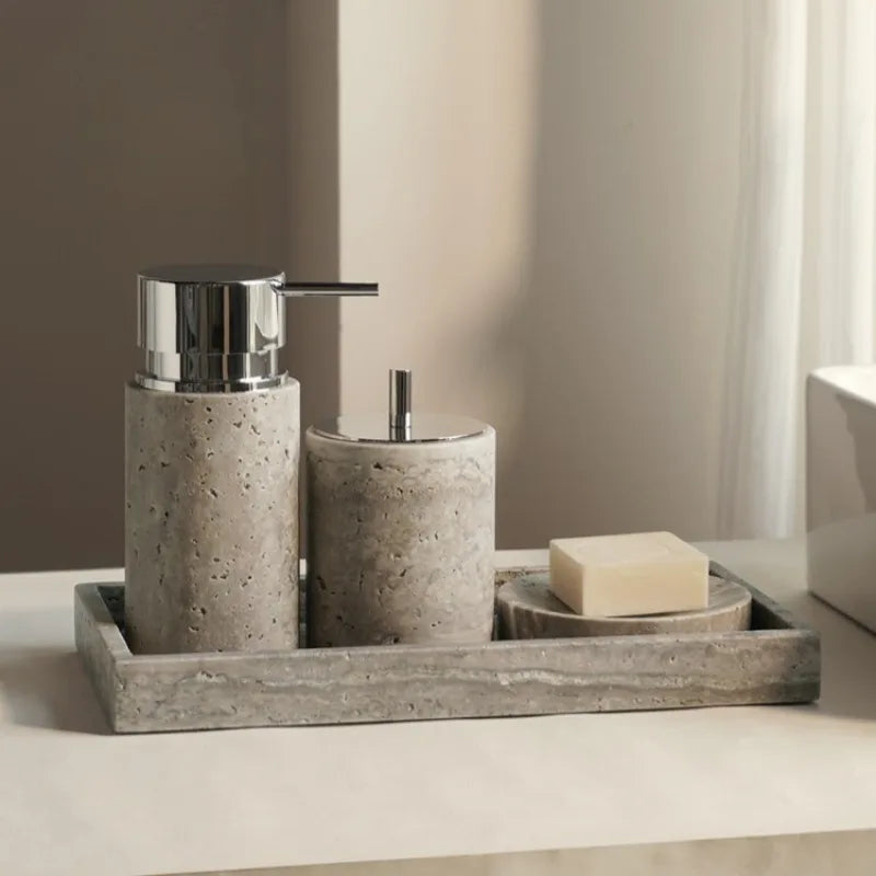 Elegant Stone Bathroom Set
